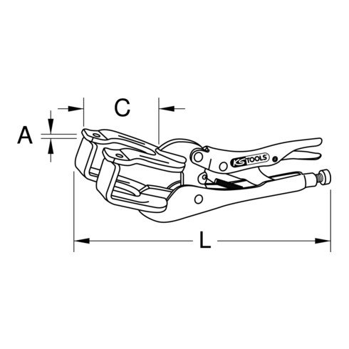 KS Tools Schweiß-Gripzange mit Easy-Release