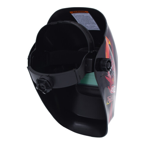 KS Tools Schweißer-Schutzhelm mit integrierter Kopflampe