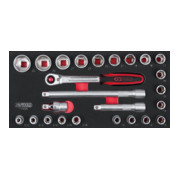 KS Tools SCS 1/2" Module de douilles, 25 pcs., modules système 1/3-1