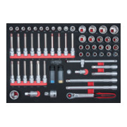KS Tools SCS 1/2" Module de douilles, 61 pcs., modules système 1/1-1