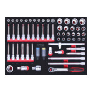 KS Tools SCS 1/2" Module de douilles, 61 pcs., modules système 1/1-3