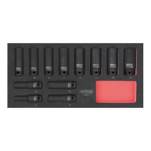 KS Tools SCS 1/2" Schlagschraubernuss-Satz, 12-teilig in 1/3 Systemeinlage