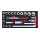 KS Tools SCS 1/2" Steckschlüssel-Satz, 24-teilig in 1/3 Systemeinlage-3