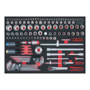 KS Tools SCS 1/4"+1/2" Module de douilles, 135 pcs., modules système 1/1-1