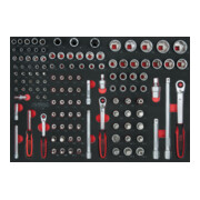 KS Tools SCS 1/4"+3/8"+1/2" Module de douilles, 128 pcs., modules système 1/1-1
