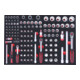 KS Tools SCS 1/4"+3/8"+1/2" Module de douilles, 128 pcs., modules système 1/1-3