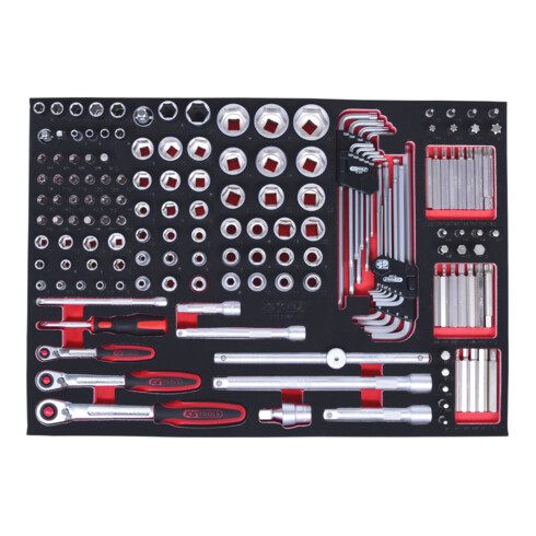 KS Tools SCS 1/4"+3/8"+1/2" Module de douilles, 160 pcs., modules système 1/1