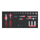 KS Tools SCS 1/4" dopsleutelset, 40 stuks in 1/3 systeem insteek-1