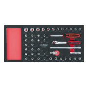 KS Tools SCS 1/4" Module de douilles, 45 pcs., modules système 1/3-1