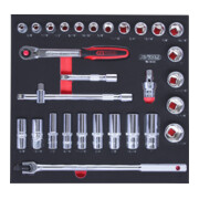 KS Tools SCS CHROMEplus 1/2" dopsleutelset, 30 stuks in 2/3 systeeminzet-3