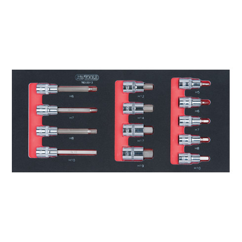 KS Tools SCS CHROMEplus 1/2" Module de douilles, 13 pcs., modules système 1/3