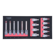 KS Tools SCS CHROMEplus 1/2" Module de douilles, 15 pcs., modules système 1/3-3