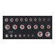 KS Tools SCS CHROMEplus 1/2" Module de douilles, 26 pcs., modules système 1/3-1
