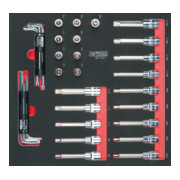 KS Tools SCS CHROMEplus 1/2" Module de douilles, 39 pcs., modules système 2/3-1