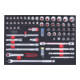 KS Tools SCS CHROMEplus 1/2" Module de douilles, 66 pcs., modules système 1/1-3