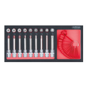 KS Tools SCS CHROMEplus 1/2" Module de douilles, TX, 13 pcs., modules système 1/3-1