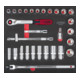 KS Tools SCS CHROMEplus 1/2" Steckschlüssel-Satz, 30-teilig in 2/3 Systemeinlage