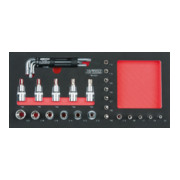 KS Tools SCS CHROMEplus 1/4"+1/2" Module de douilles, TX, 31 pcs., modules système 1/3-1