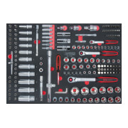 KS Tools SCS CHROMEplus 1/4"+3/8"+1/2" Module de douilles, 180 pcs., modules système 1/1-1