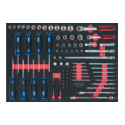 KS Tools SCS CHROMEplus 1/4"+3/8"+1/2" Module de douilles, 75 pcs., modules système 1/1-1