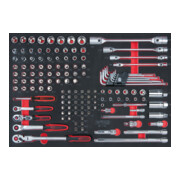 KS Tools SCS CHROMEplus 1/4"+3/8" Module de douilles, 136 pcs., modules système 1/1-1