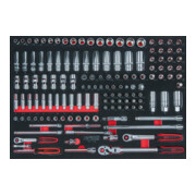 KS Tools SCS CHROMEplus 1/4" + 3/8" Module de douilles, 136 pcs., modules système 1/1-1