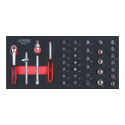 KS Tools SCS CHROMEplus 1/4" Module de douilles, 37 pcs., modules système 1/3-1