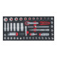 KS Tools SCS CHROMEplus 3/8" dopsleutelset, 46 stuks in 1/3 systeem insteek-1