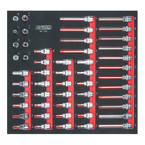 KS Tools SCS CHROMEplus 3/8" dopsleutelset, 52-delig in 2/3 systeeminzet