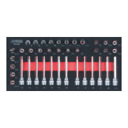 KS Tools SCS CHROMEplus 3/8" Module de douilles, 39 pcs., modules système 1/3-1