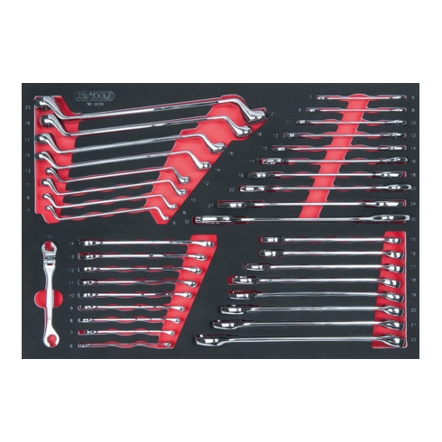 KS Tools SCS CHROMEplus Schlüssel-Satz, 37-teilig in 1/1 Systemeinlage