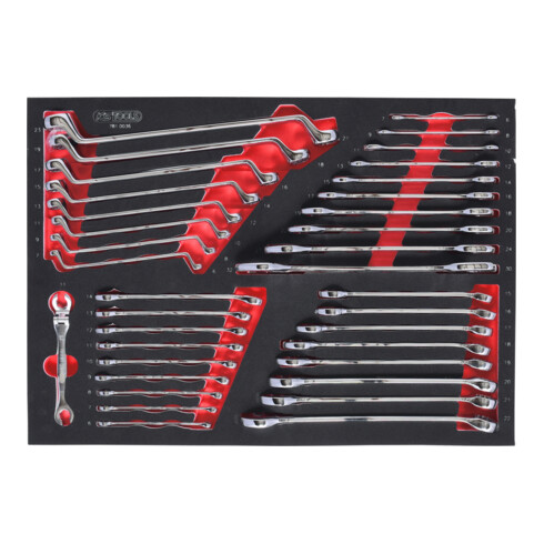 KS Tools SCS CHROMEplus Schlüssel-Satz, 37-teilig in 1/1 Systemeinlage