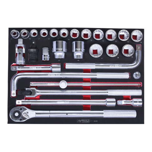 KS Tools SCS dopsleutelset, 29-delig 3/4" in 1/1 systeem