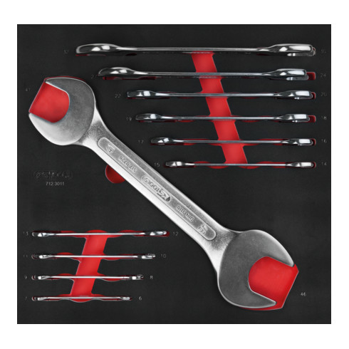 KS Tools SCS dubbele steeksleutelset, 11 stuks 6-41mm in 2/3 systeem insteek