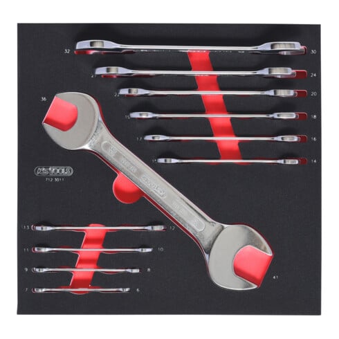 KS Tools SCS dubbele steeksleutelset, 11 stuks 6-41mm in 2/3 systeem insteek