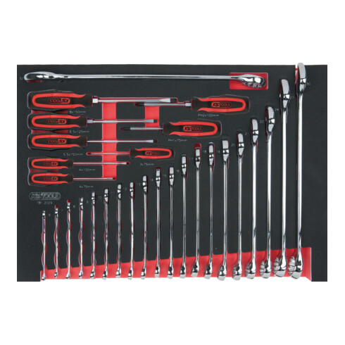 KS Tools SCS Jeu de clés mixtes coudées CHROMEplus, 29 pcs., Modules système 1/1