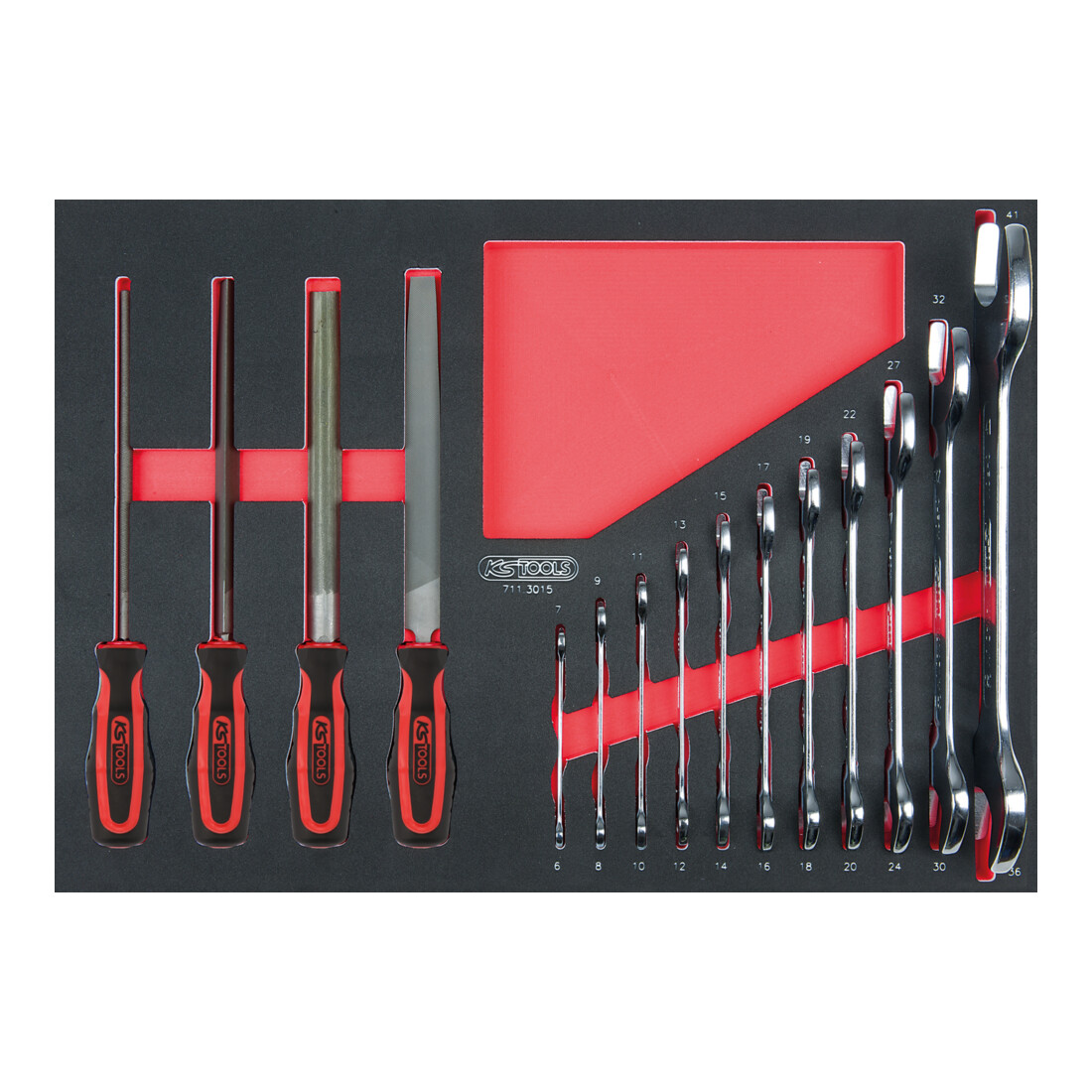 KS Tools SCS Module de clés à fourche doubles et de limes,15 pcs., modules système 1/1