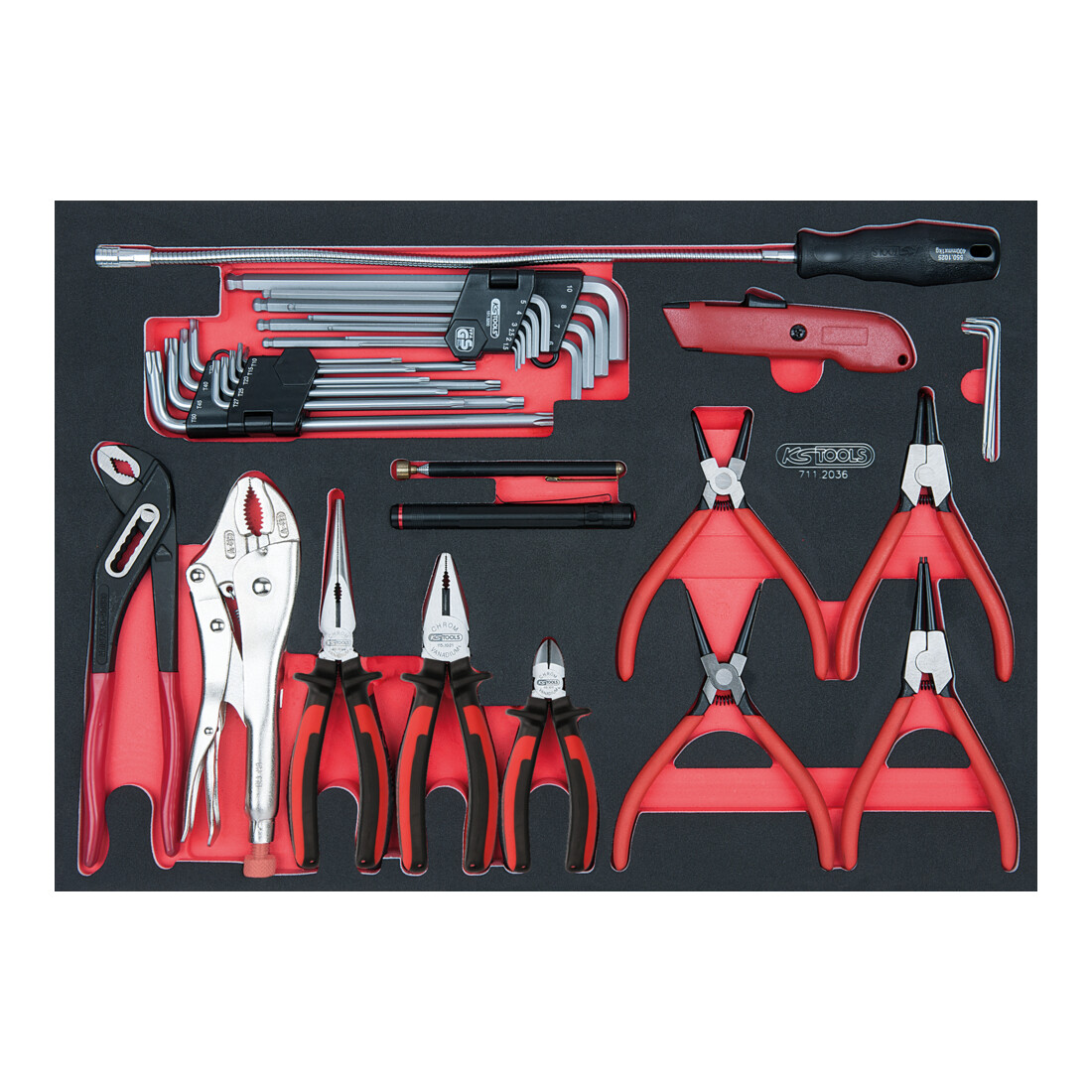 KS Tools SCS Module de clés mâles coudées et de pinces, 36pcs., modules système 1/1
