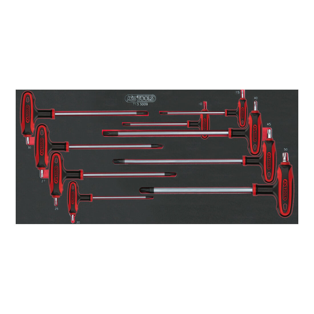 KS Tools SCS Module de clés mâles coudées TX à poignée en T, 9 pcs., modules système 1/3