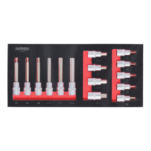 KS Tools SCS Module de douilles 1/2", 15 pcs., modules système 1/3