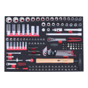 KS Tools SCS Module de douilles, 163 pcs. 1/4"+1/2", modules système 1/1-3