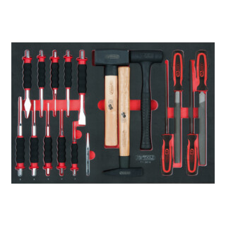 KS Tools SCS Module de limes, marteaux et burins, 18 pcs., modules système 1/1