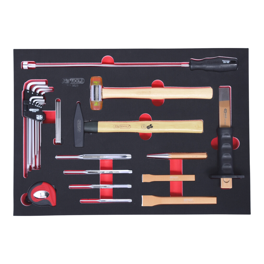 KS Tools SCS Module de marteaux et clés mâles coudées, 23 pcs., modules système 1/1