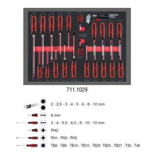 KS Tools SCS Module de tournevis, 29 pcs., modules système 1/1