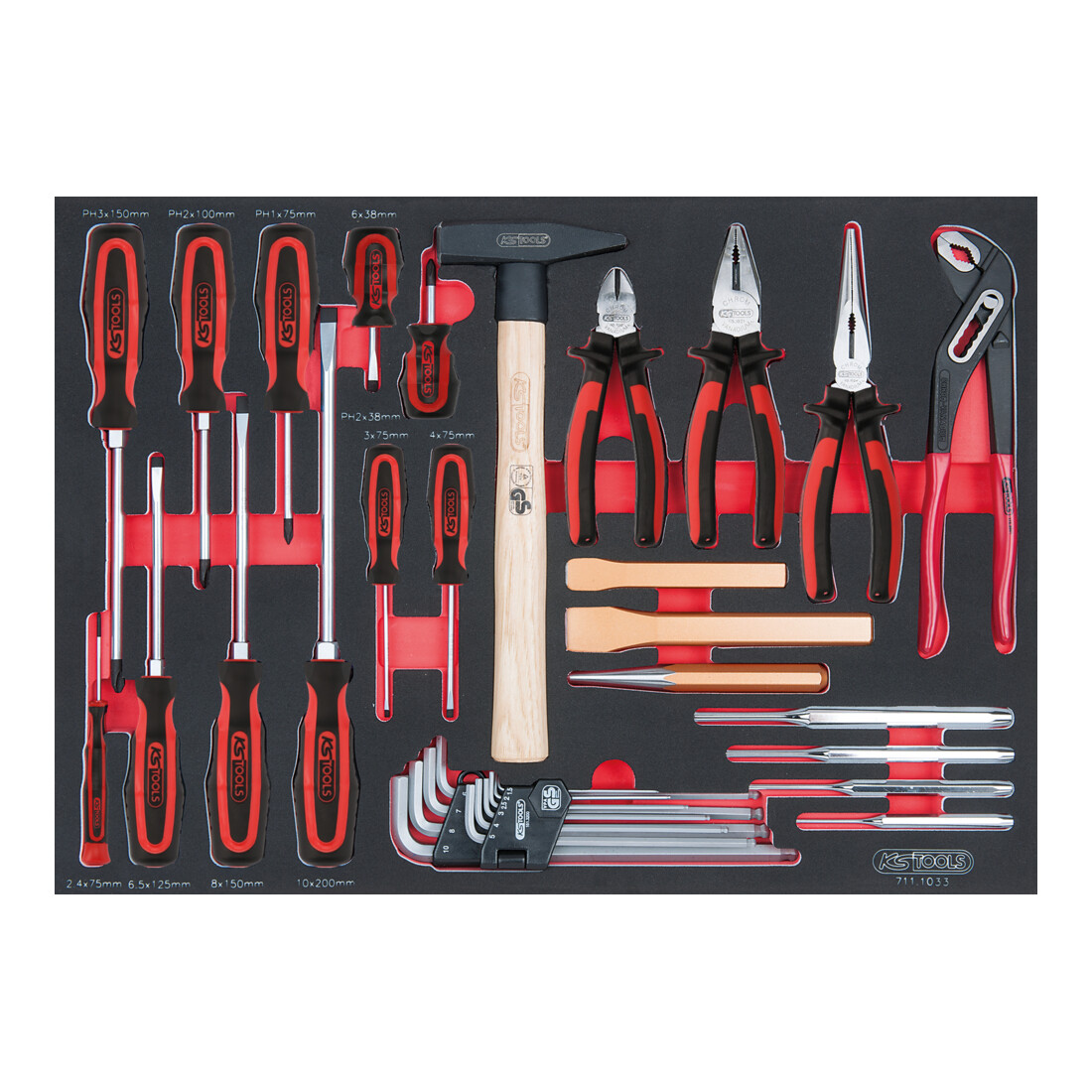 KS Tools SCS Module de tournevis et de pinces, 33 pcs., modules système 1/1