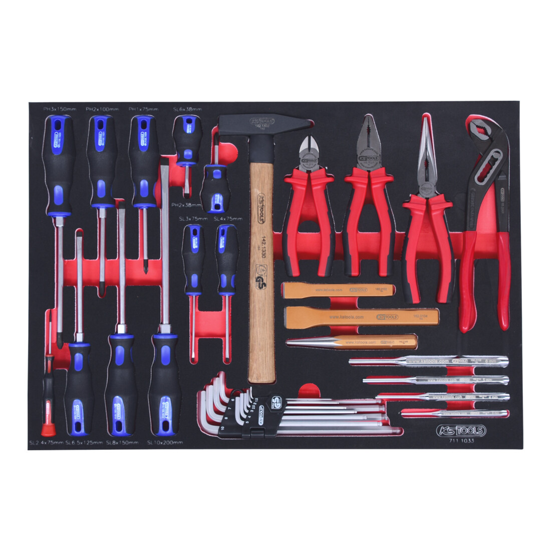KS Tools SCS Module de tournevis et de pinces, 33 pcs., modules système 1/1