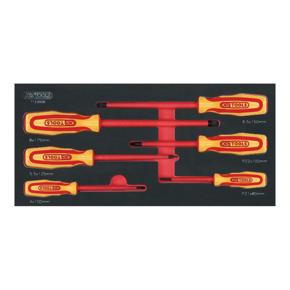KS Tools SCS Module de tournevis VDE, 6 pcs., modules système 1/3
