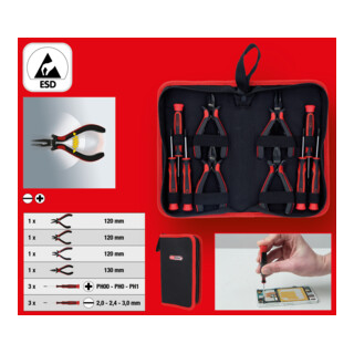 KS Tools Serie di utensili di precisione ESD, 10pz.