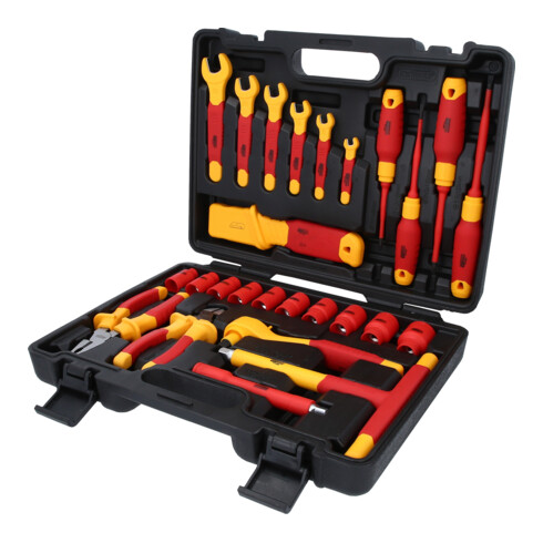 KS Tools Serie di utensili isolati per veicoli ibridi ed elettrici, 26pz.