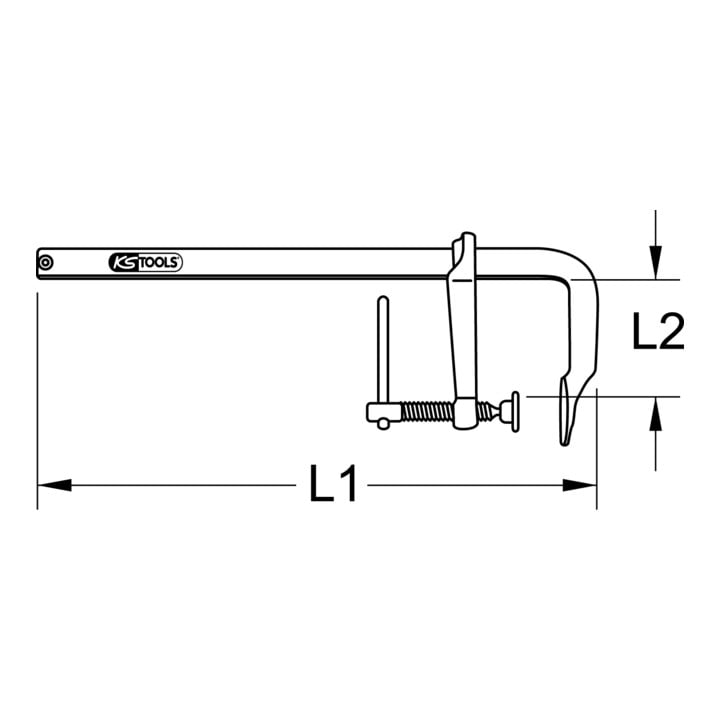 KS Tools Serre-joint puissant,1000x175mm